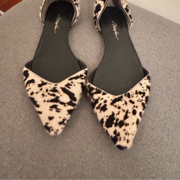 3.1 Phillip Lim Devon d'Orsay Flat Pointed Toe Shoe Size 38 Cow Skin - Picture 3 of 7